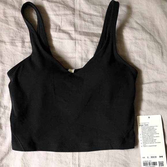 Lululemon Black Align Tank Size 6 BNWT - Picture 4 of 6